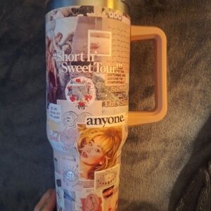 Collage Art Travel Mug with Handle